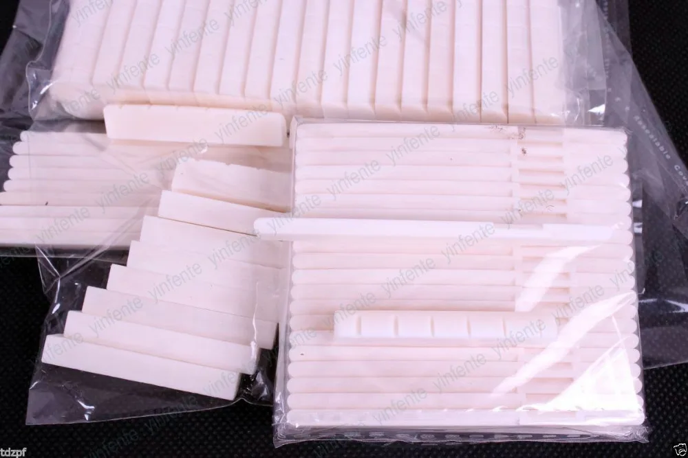 

10 set 20 pcs 6 String Classical Guitar Bone Bridge Saddle and Nut Guitar Nut