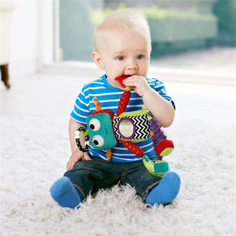Baby Stroller Plush Doll Bed Pendant Teether Robot Rattle Baby Crib Mobile Baby Boy Toys Interactive Toys