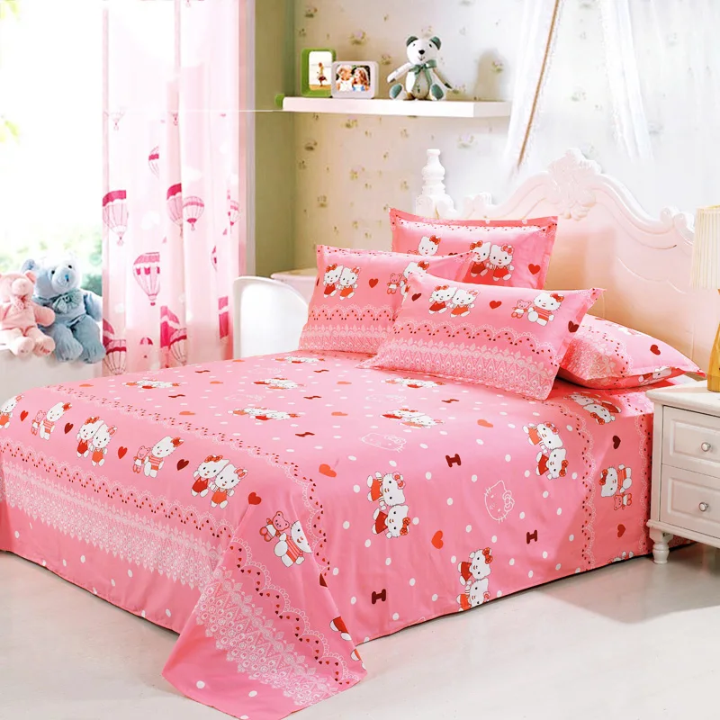 Printting Stripe Home Textile Bedding Fitted Sheet Cotton Beautiful Bed