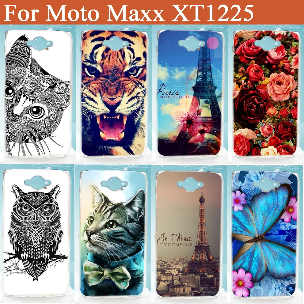 Роскошный Жесткий чехол с принтом для Motorola Moto Maxx XT1225 рисунком мобильного