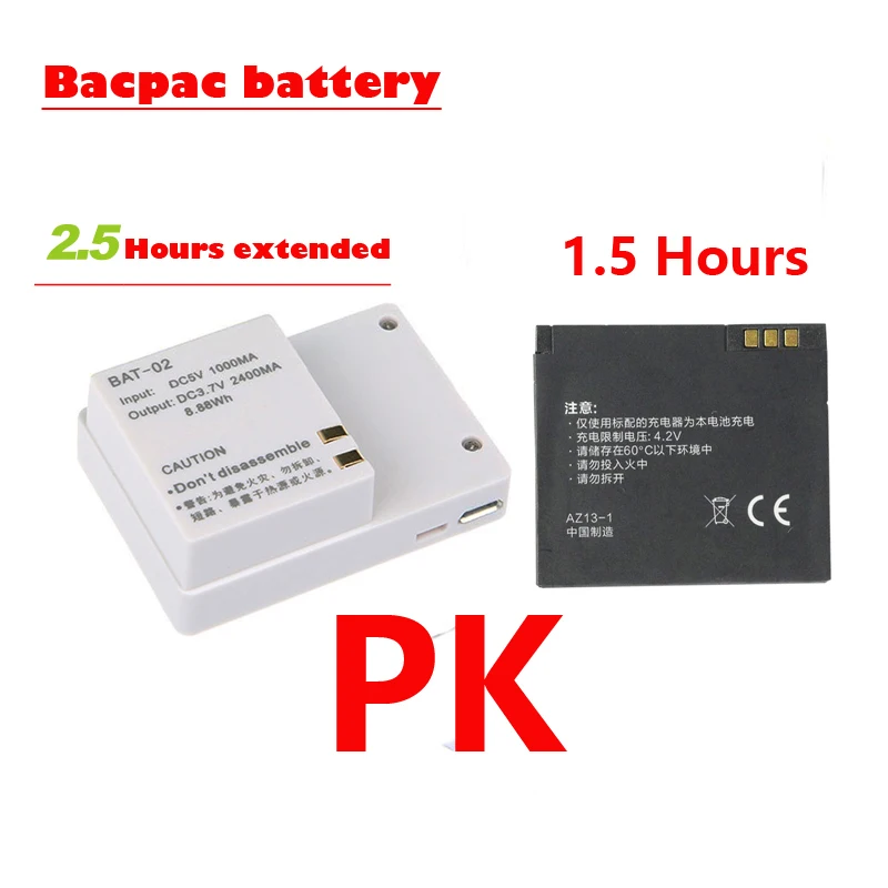 Новый аккумулятор для камеры Xiaomi yi внешний Xiaoyi bacpac + увеличенный