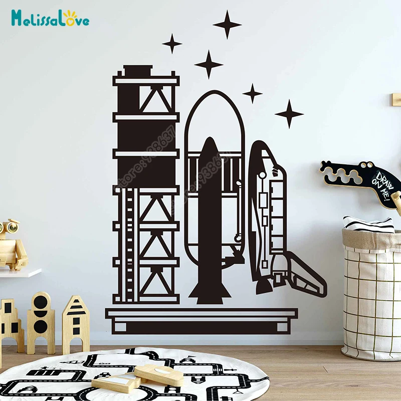 Rocket Sticker Space Universe Decal Vinyl Wall Decal Home Decor Baby