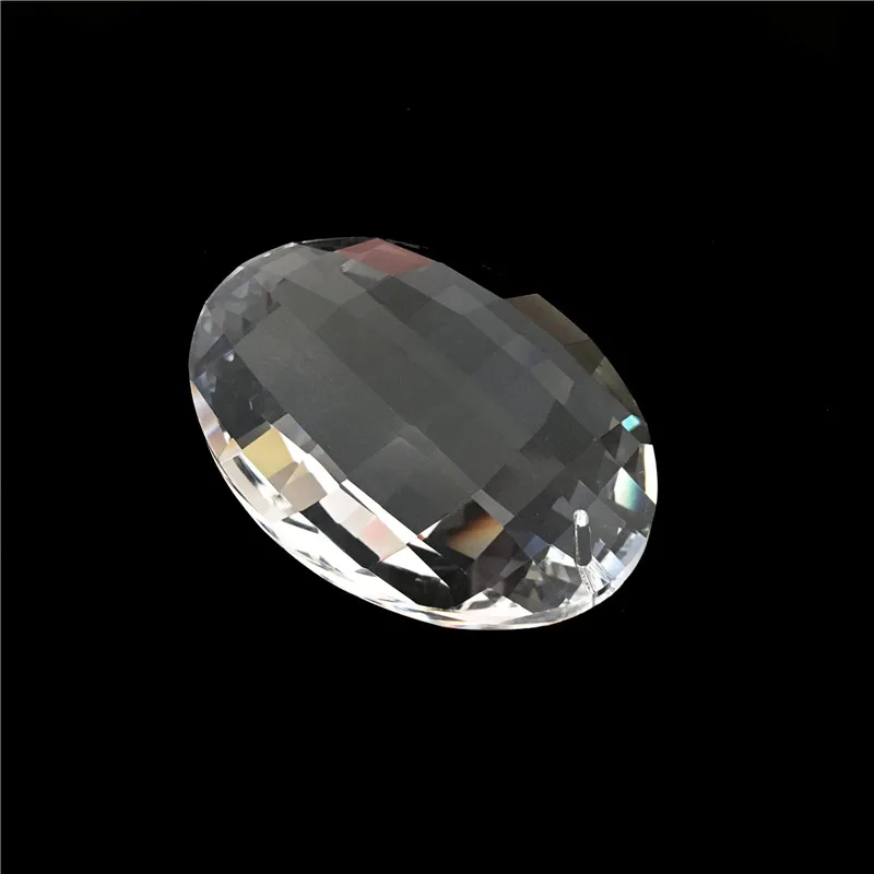 38mm-76mm Clear Egg Shape K9 Crystal Prism Drop Pendant Glass Prism Pendant Chandelier Parts