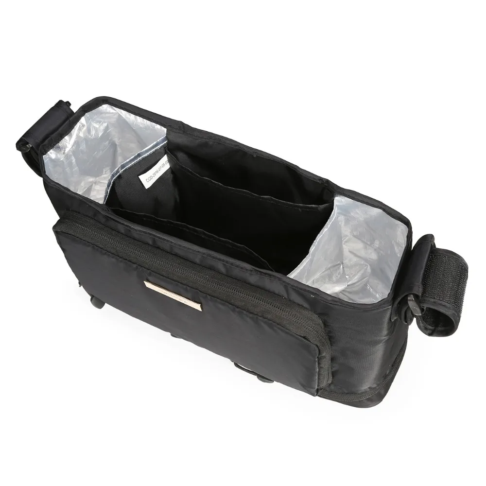 Mommore Детская сумка для подгузников, термоизоляционные сумки для подгузников, водонепроницаемая сумка для мам, черная водонепроницаемая сумка-Органайзер для коляски