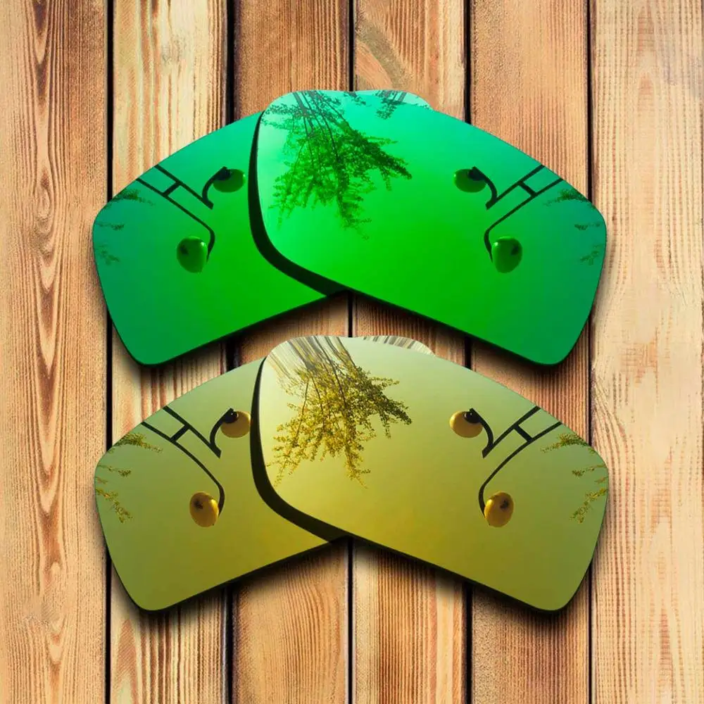 Green -Yellow Mirror 2 пары точно вырезанные поляризованные Сменные линзы для солнцезащитных очков Gascan-много цветов - Цвет линз: Green -Yellow Mirror