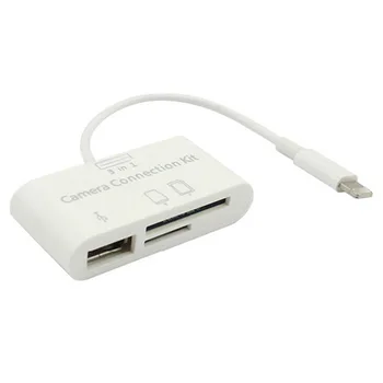 

3 In 1 USB Card Reader For Tablet IPad 4 Mini IOS 11 Micro SD SD MMC TF Card Reader USB OTG Cable Adapter Camera Connection Kit