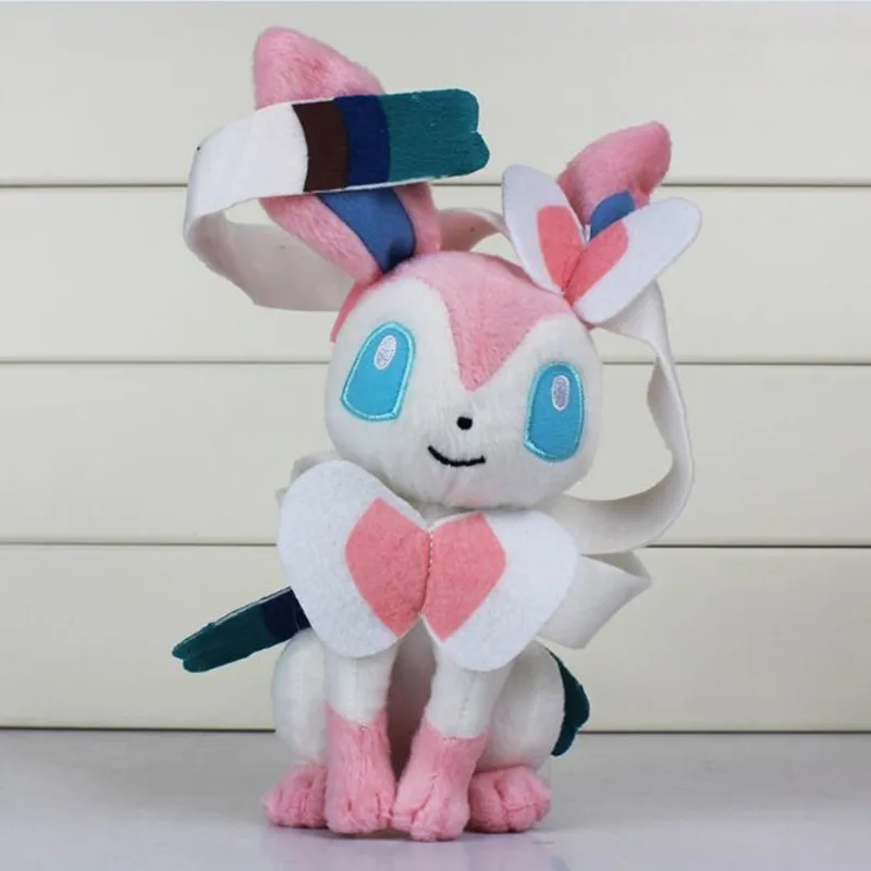 Пикачу Yokai ty Beanie Боос Sylveon плюшевые игрушки цифры игрушки 20 см брелок телефон ремешок мягкий чучело куклы Eeveelution