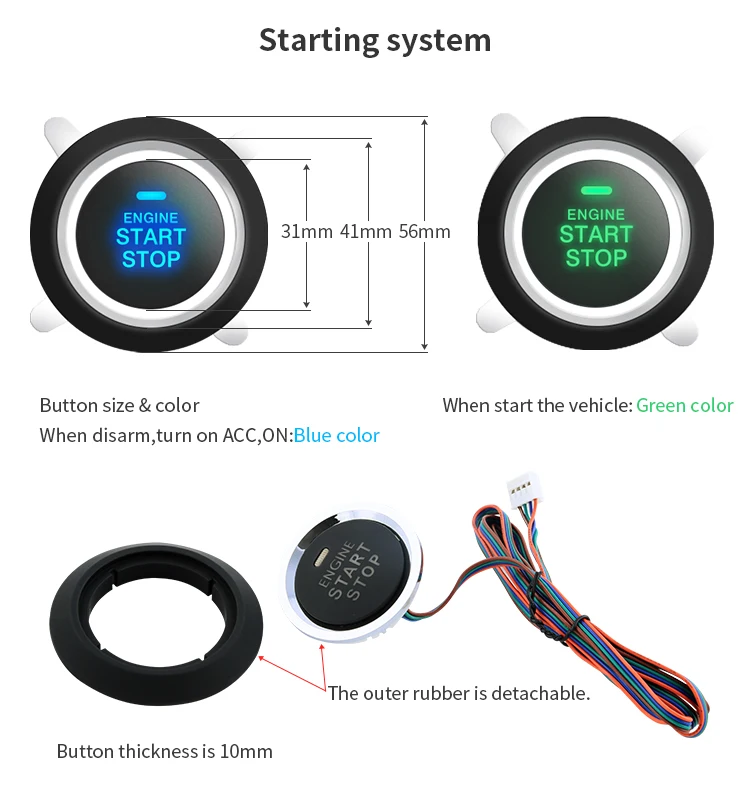 EASYGUARD pke Автомобильная сигнализация Кнопка старта остановки система входа без ключа дистанционный стартер Автомобильный Центральный замок Автоматическая сигнализация Пароль Клавиатура