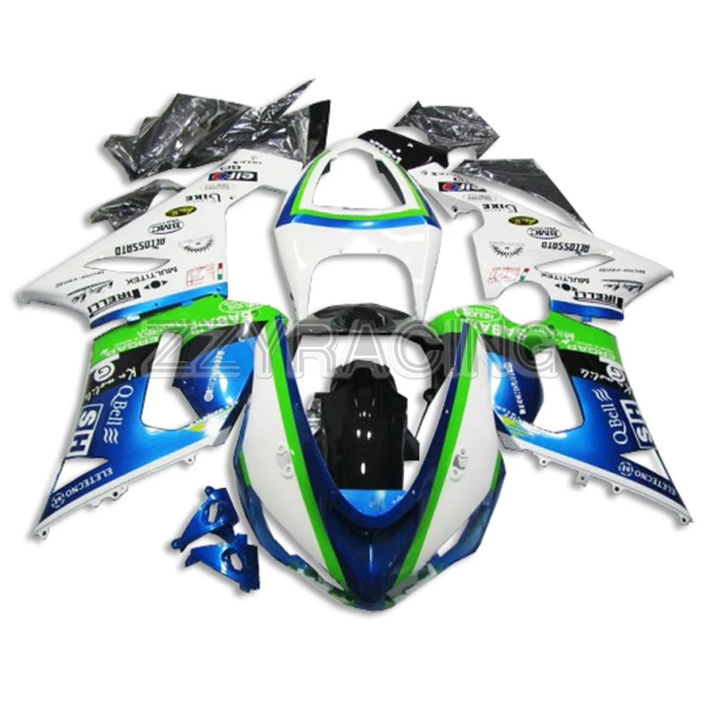 

Injection Fairings Kits for Kawasaki ZX6R 2005 2006 Year ZX-6R 05 06 Complete Motorcycle Body Kit Cowlings Green White Blue New