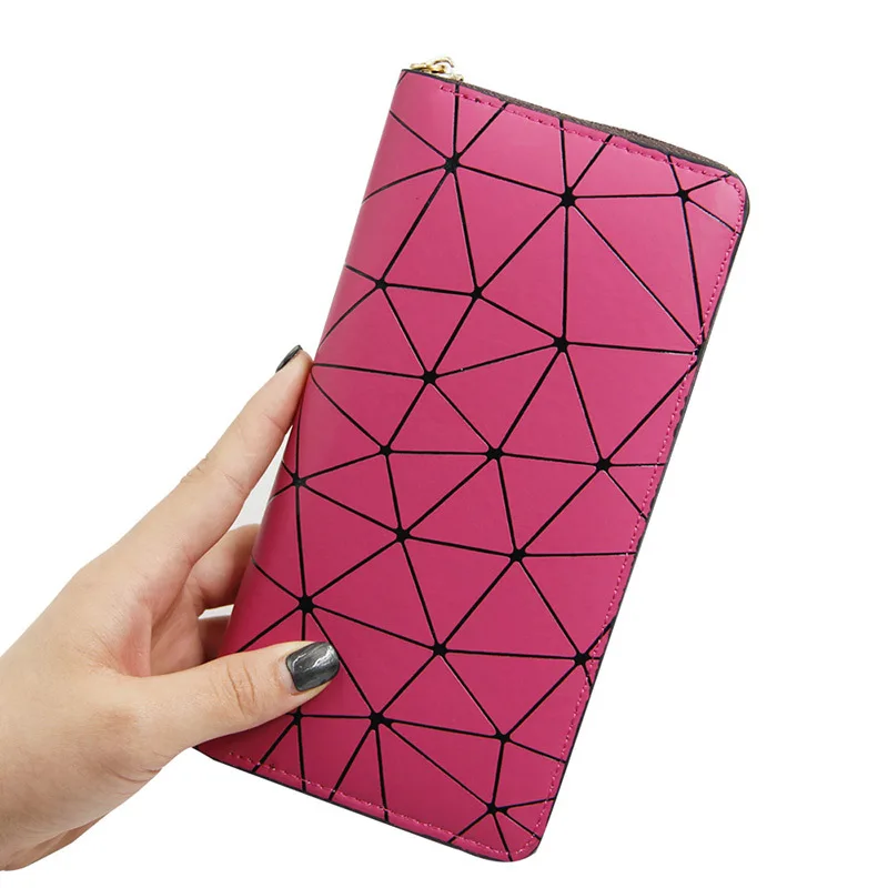 

Drop shipping women wallets female Purse Geometry handbag hand bags designer Long Clutch Wallet card holder