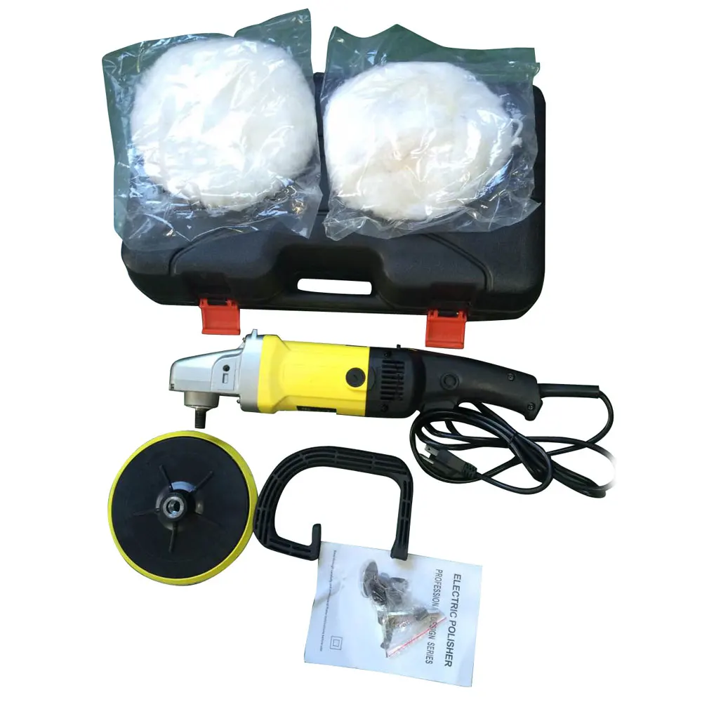 

1400W 110V Car Cleaning Electric 6 Variable Speed Car Polisher Buffer Waxer US Plug Black & Yellow Vacuum Cleaner