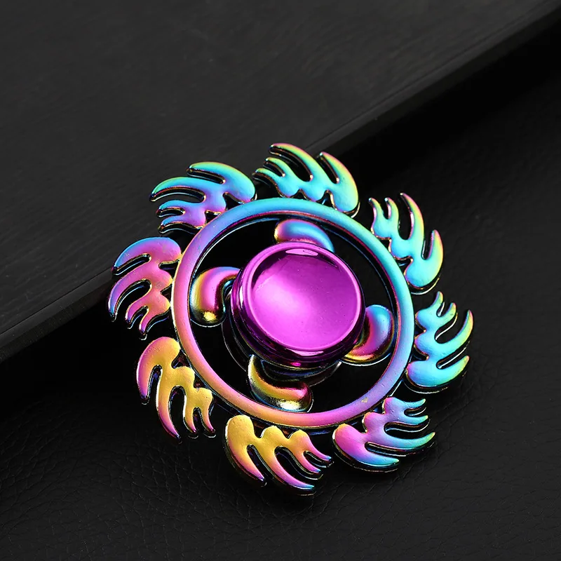 

Rainbow Hand Spinner Fidget Zinc Alloy Metal Fidget Spinner Metal Bearing Finger Spinner Hand Focus Relieves Stress Adhd Finger