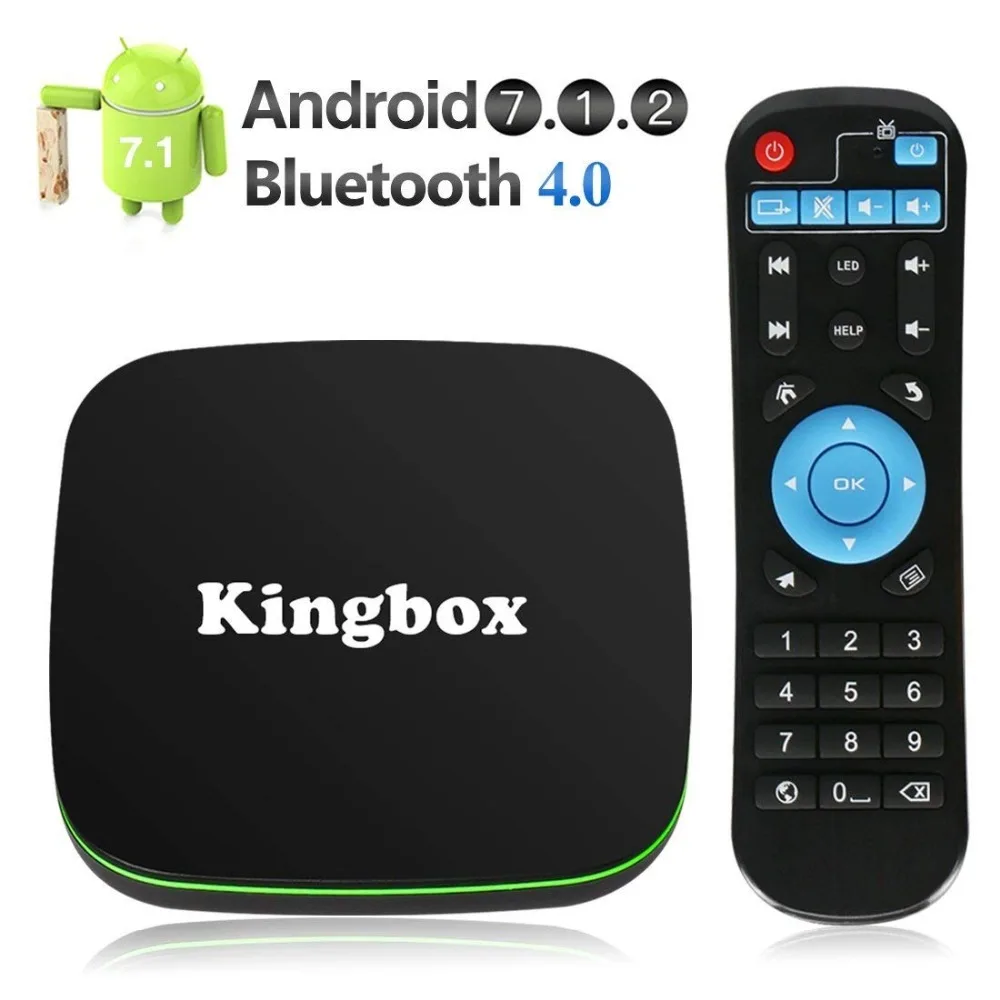 

[2018 Version]Leelbox Android TV Box K1 Android 7.1 Box Supporting 4K (60Hz) Full HDMI /H.265 / Bluetooth 4.0 / WiFi 2.4GHz
