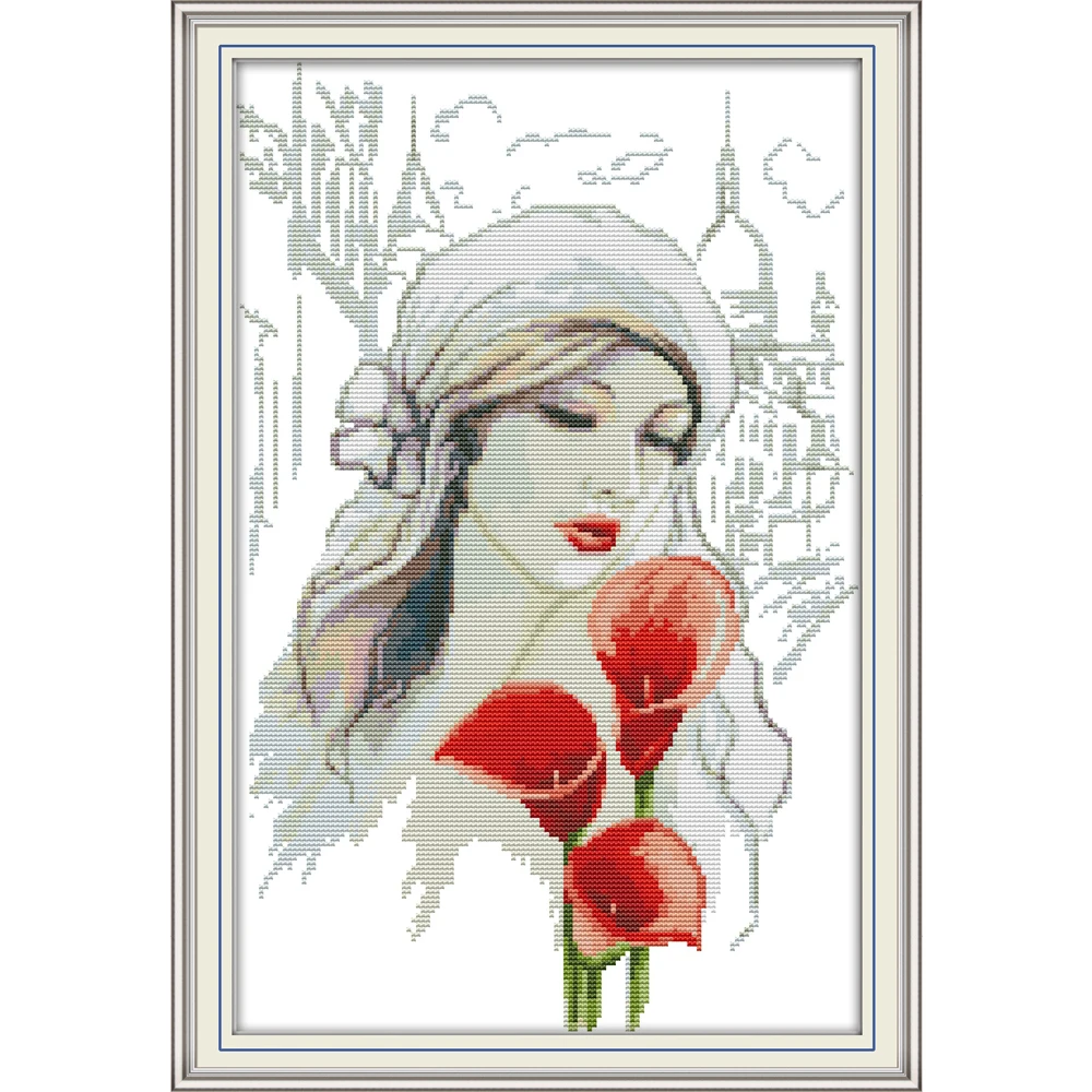 Повязка на голову NKF Beauty and Calla вышивка крестом 11CT14CT набор для рукоделия комплекты