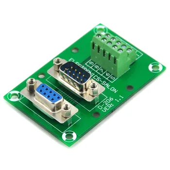 

D-SUB DB9 Male / Female Header Breakout Board, Terminal Block, Connector.