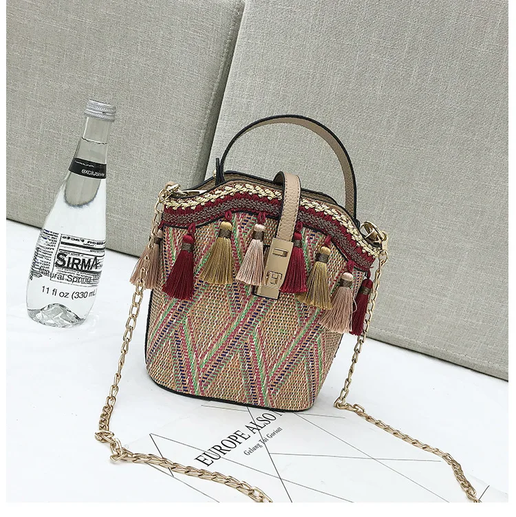 MoneRffi Mulit стильная соломенная кожаная сумка женская летняя ротанговая сумка ручной работы тканая пляжная круглая богемная сумка на плечо Новая мода
