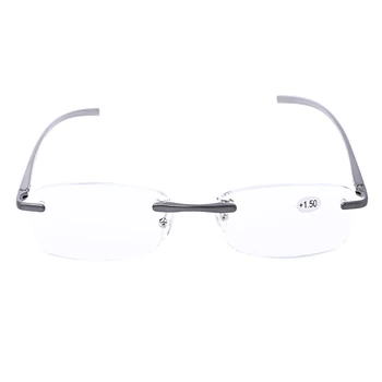 

Aluminum Metal Rimless Reading Glasses Presbyopic Eyeglass Resin Lense +1.0~+3.5