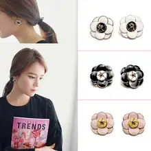 Высокое качество серьги с камелиями Небольшой аромат Мода цветок женские вечерние серьги