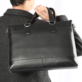 

Real Genuine Leather Briefcases Men Laptop Handbag Mens Document Bag Male Messenger Bags Business Laptop Briefcase For Men Bag
