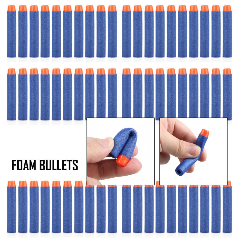 50/100/200 шт легкие мягкие пули для Нерфа патроны для оружия ЕВА твердых пневматический пистолет пули для Nerf n-удар Бластеры игрушечный