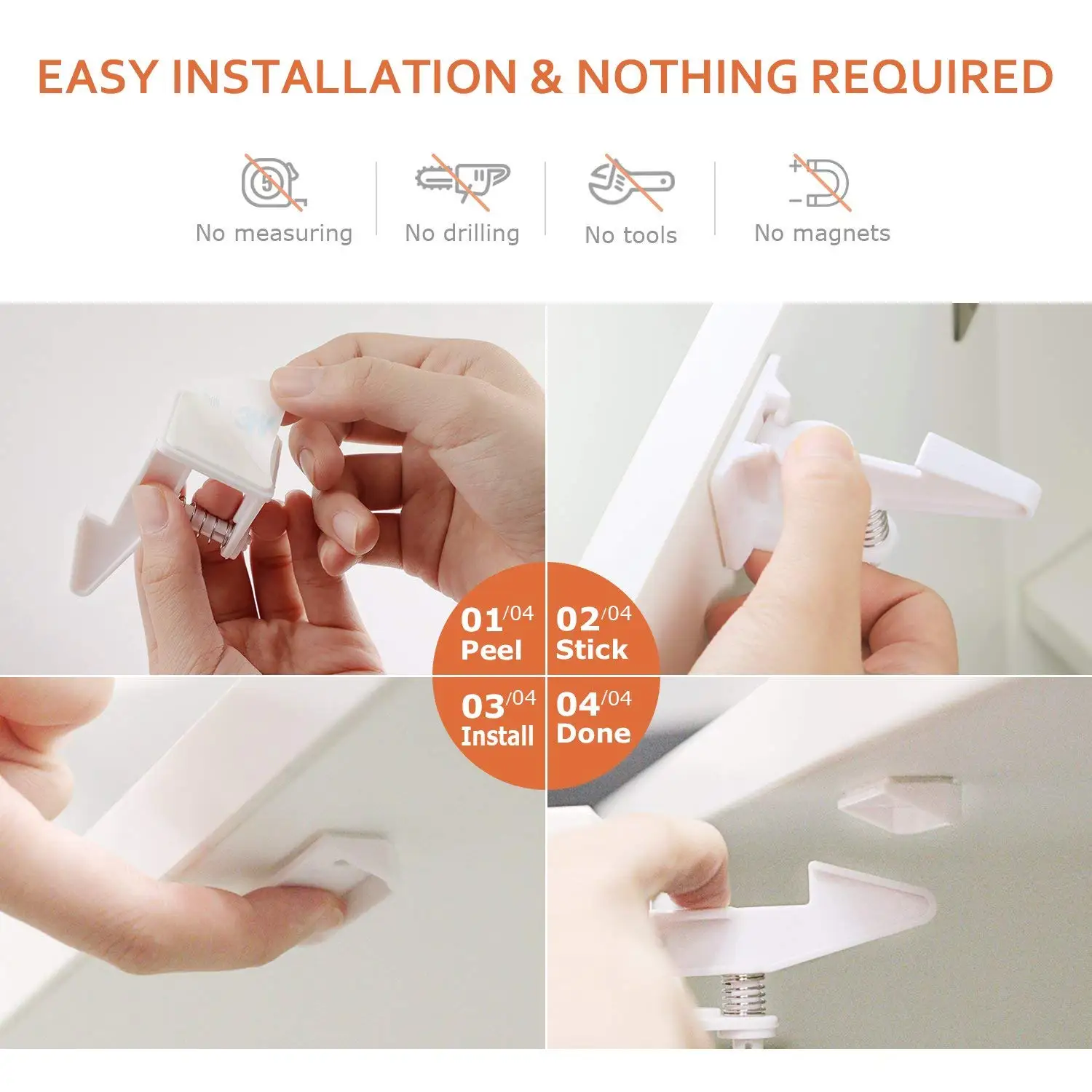 TUSUNNY 10/20Pcs Children Protection Baby Security Lock for Kids Drawer Cabinet Door Safety Child Toddler Invisible Closet Lock