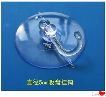 

5cm Transparent sucker hook vertical Wall Hooks Hanger Kitchen Bathroom Suction Cup Sucker Accessorie