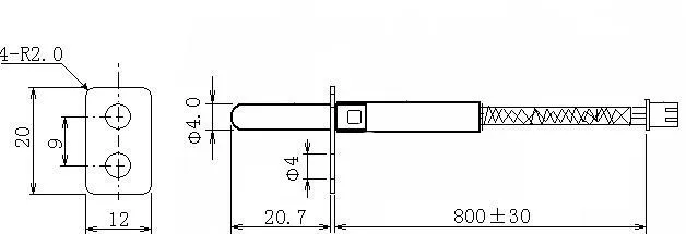 2PCS/LOT Oven temperature sensor (0-300, NTC) 6