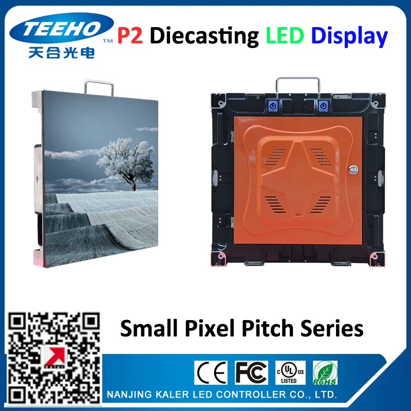 

6pcs/lot high tech HD P2 LED SMD1515 led display screen panel sign, die-cast cabinet can play HD photos and video LED video wall