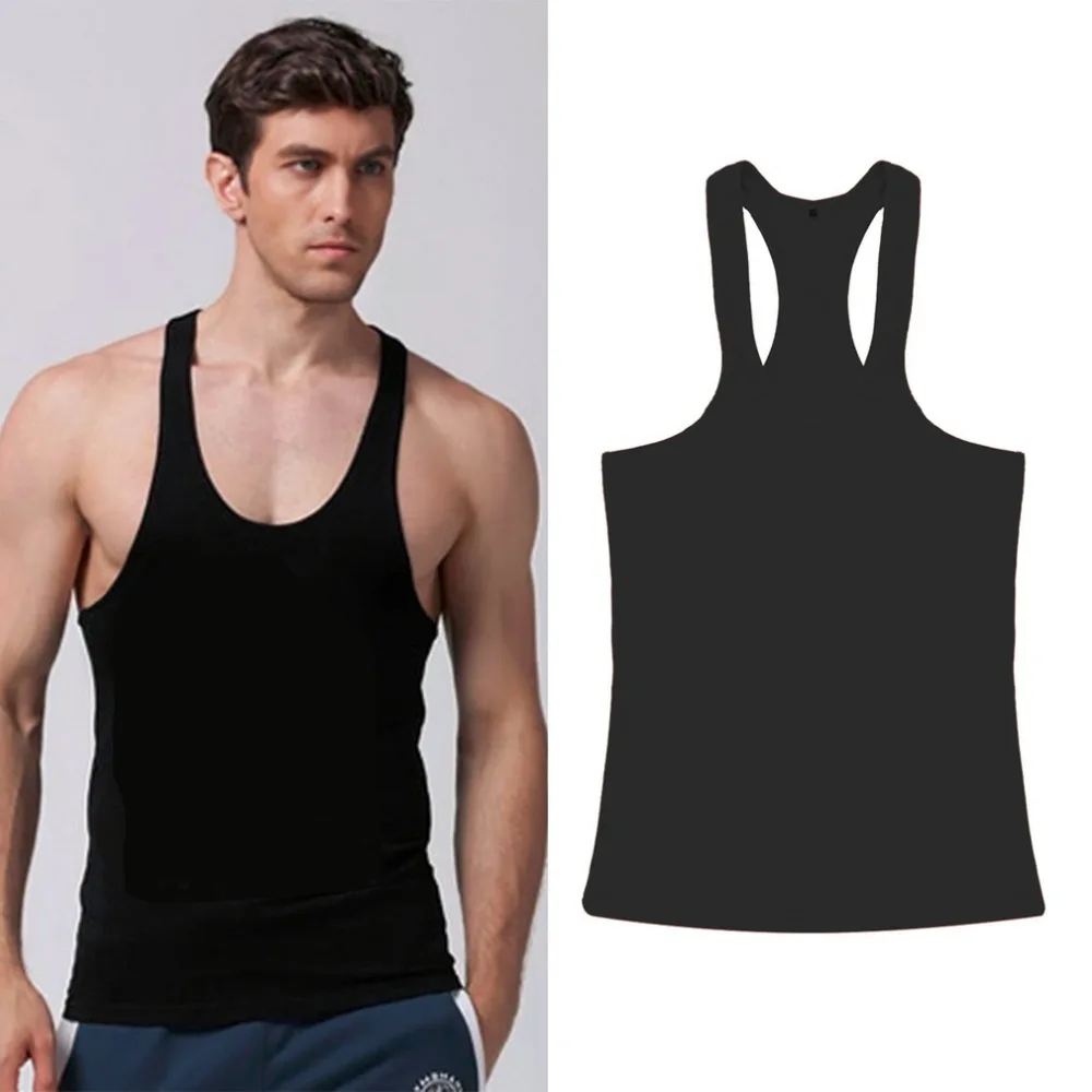 Summer Men's Sports Gym Workout Stretch Tank Top Vest Undershirt