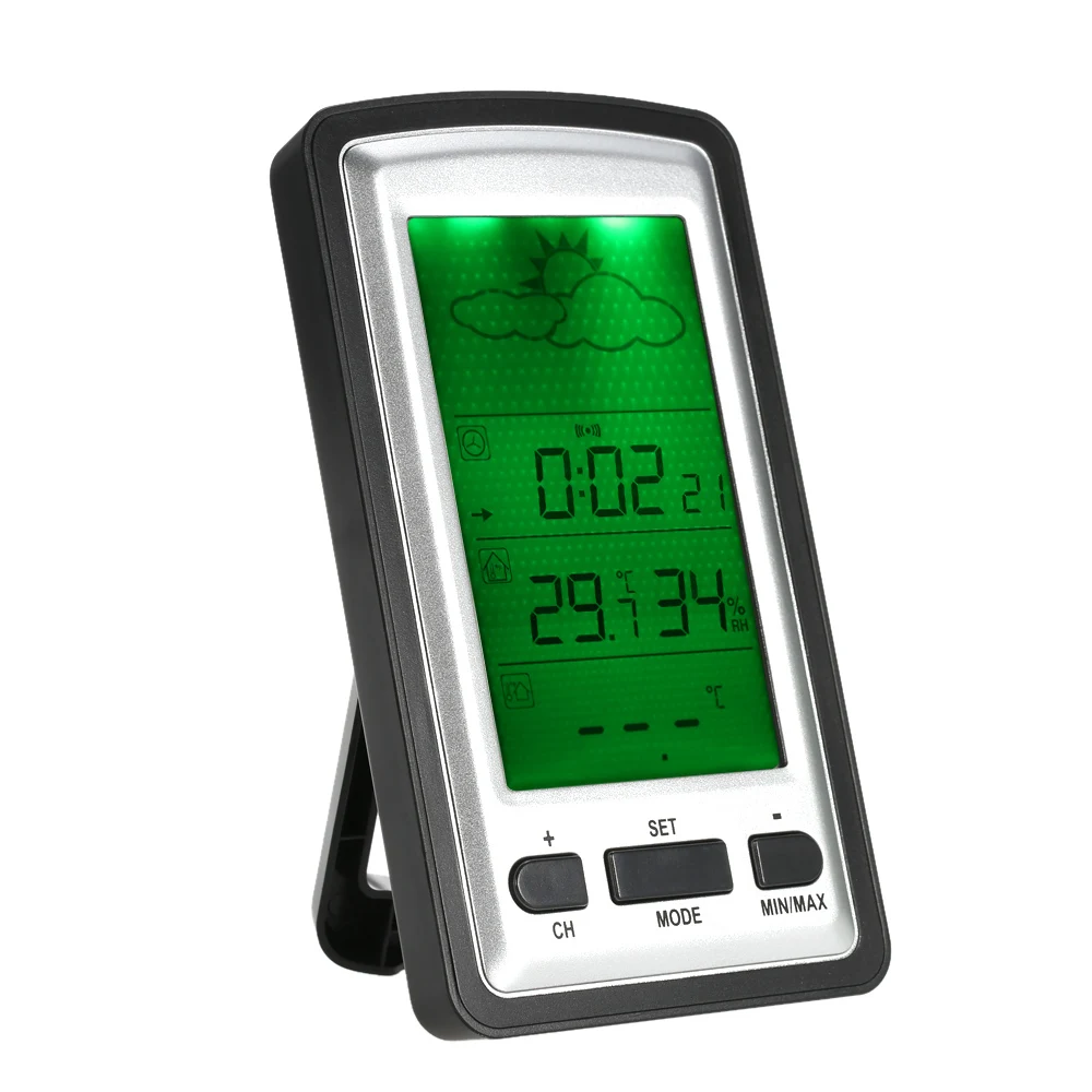 

Wireless LCD Digita Thermometer Hygrometer Electronic Temperature Humidity Meter with Weather Forecast Clock Calendar Function
