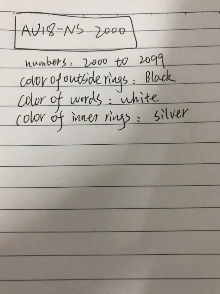 Товары для обучения голубя Алюминиевые кольца индивидуальные AU18-NS 2000 до 2099