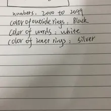 Товары для обучения голубя Алюминиевые кольца индивидуальные AU18-NS 2000 до 2099