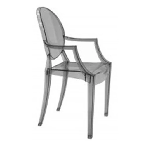 Fine Mod Imports Clear Arm Chair, Smoke