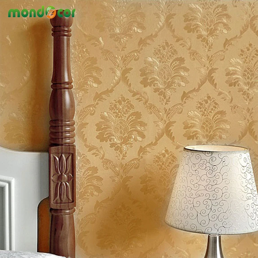 

Luxury Vintage Damask Vinyl Self adhesive Wallpaper Embossed Wall Paper For Bedroom Living Room TV Background Wall Covering Roll