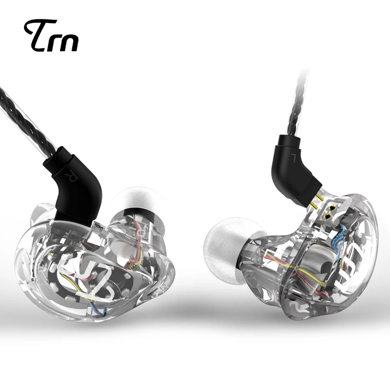 TRN V10 2DD с 2BA Hybrid In Ear наушники DJ HIFI Monito спортивные для бега гарнитура наушник 2PIN