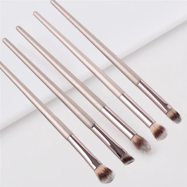 4/10pcs Champagne makeup brushes set for cosmetic foundation powder blush eyeshadow kabuki blending make up brush beauty tool 4