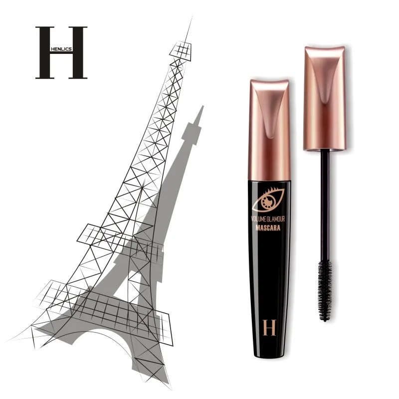 HENLICS Super Volume Black Waterproof Glamour Mascara Natural Thicken Lengthen Eyelash Makeup Mascara (2)