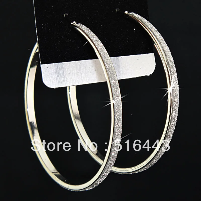 Новое поступление подвески 6 пар модные серебряные матовые женские большие