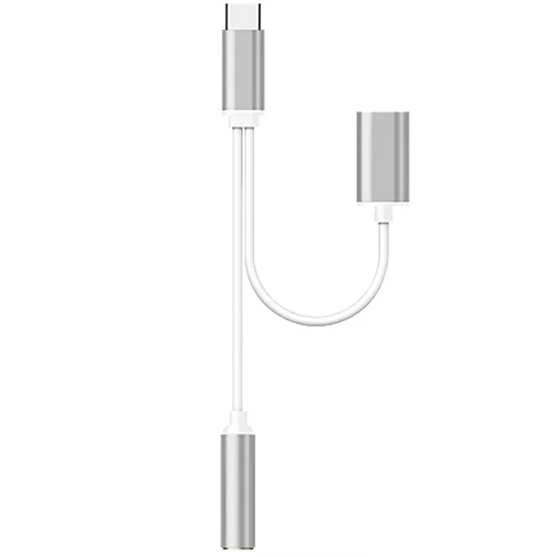 AHHROOU USB-C кабель Тип usb C до 3,5 мм аудио разъем для наушников кабель, адаптер для зарядки для Letv 2/Xiaomi Mi6/huawei Коврики 10 Pro