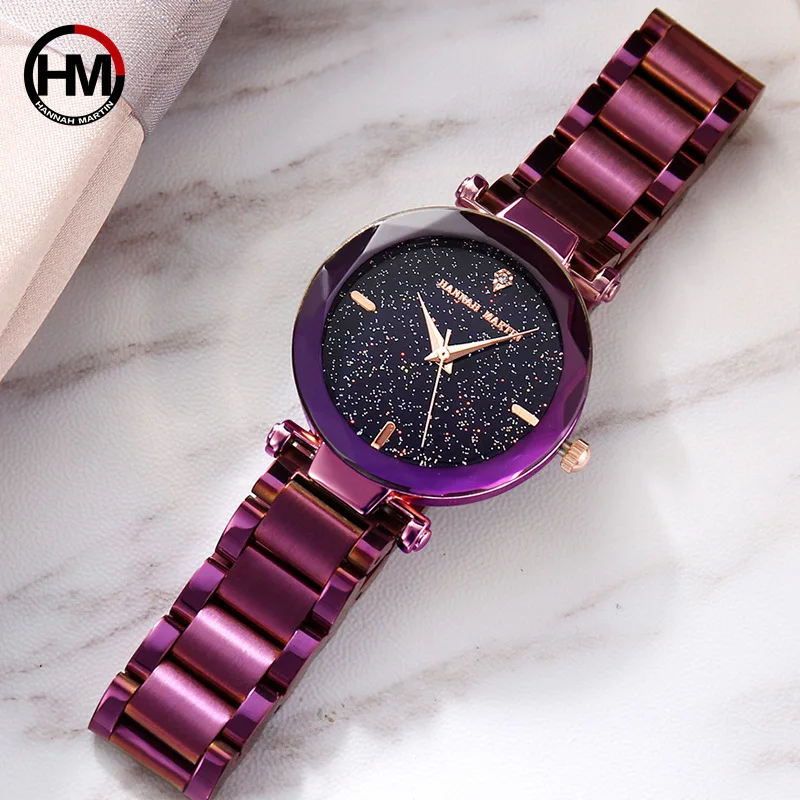 

HM-D2 Relojes Mujer Diamond Cut Crystal Woman Watch Stainless Steel Female Clock Wristwatches Luxury Watches Women Fashion Watch