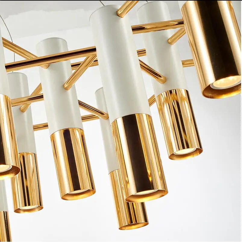 Светодиодный светильник с металлической трубкой Ike цвет черный/золотой|led pendant