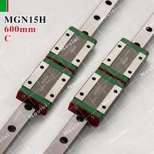 HIWIN MGN15H mini MGN15 slider with 600mm MGNR15 linear guide rail 15mm for 3d printer x axis High efficiency CNC kit