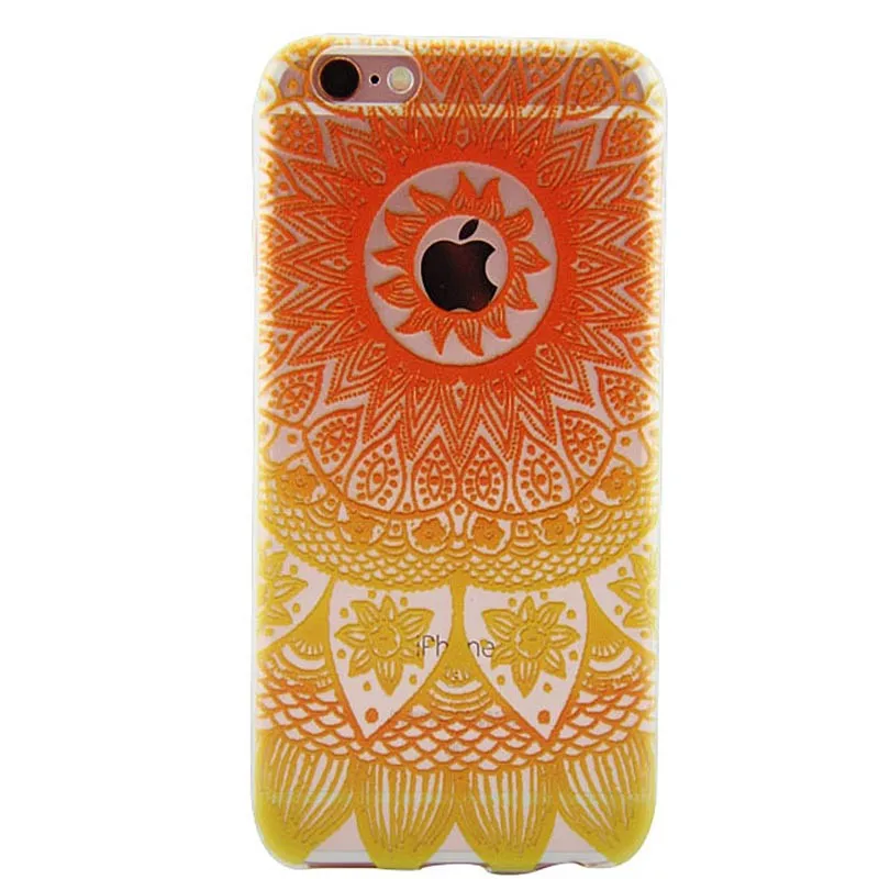 TOMKAS Case For iPhone 6 6S Plus Cover Floral Paisley Flower Mandala Datura Capinha Coque For iPhone 5 5S SE Case Silicone
