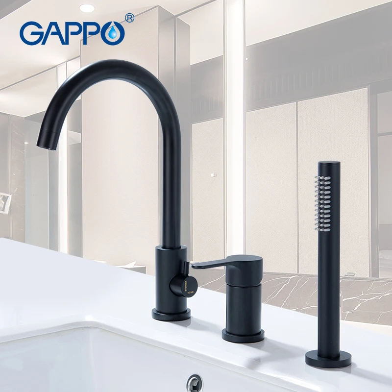 

GAPPO bathtub Faucet waterfall bathroom bathroom tap mixer sink faucet rainfall water black mixer Wall Mounted Faucets taps