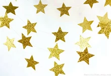 Gold Glitter Star Garland Star Banner Star Decor First Birthday font b Baby b font Shower