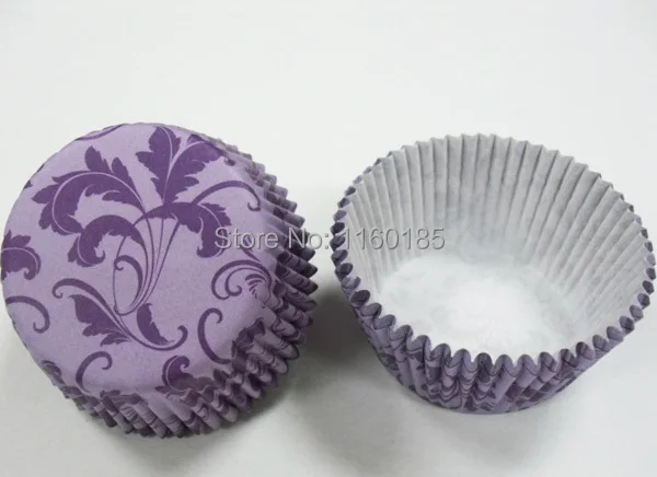 

Free Shipping 1000pcs Black/Pink/Purple/Red/Green/Blue Damask leaf cupcake liner paper baking cup muffin cake case mold holder