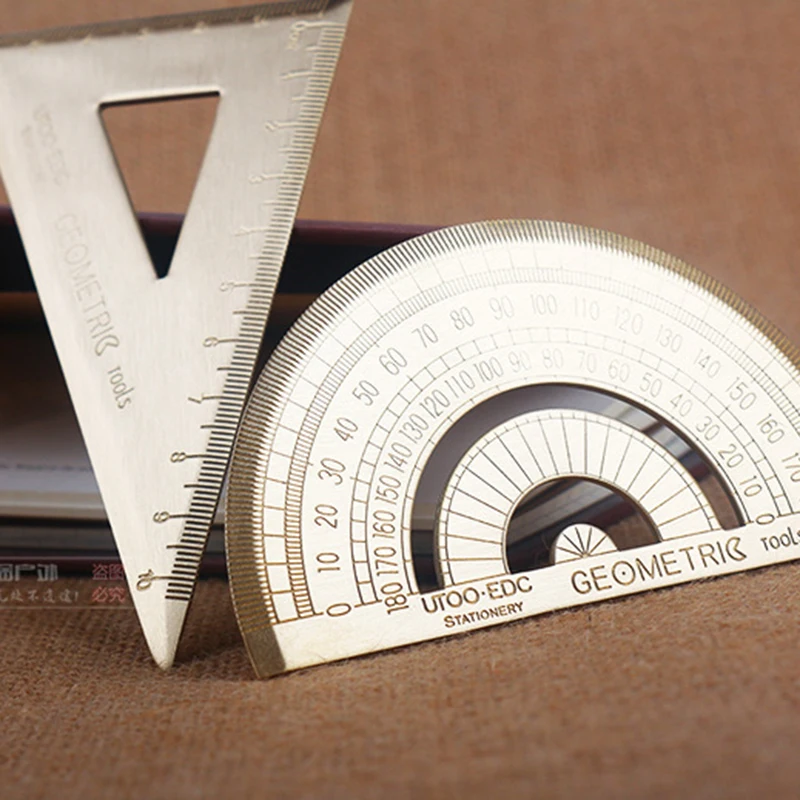 

Copper Speed Protractor Miter Framing Tri-square Line Scriber Saw Guide Measurement Meter Square Carpenter Ruler