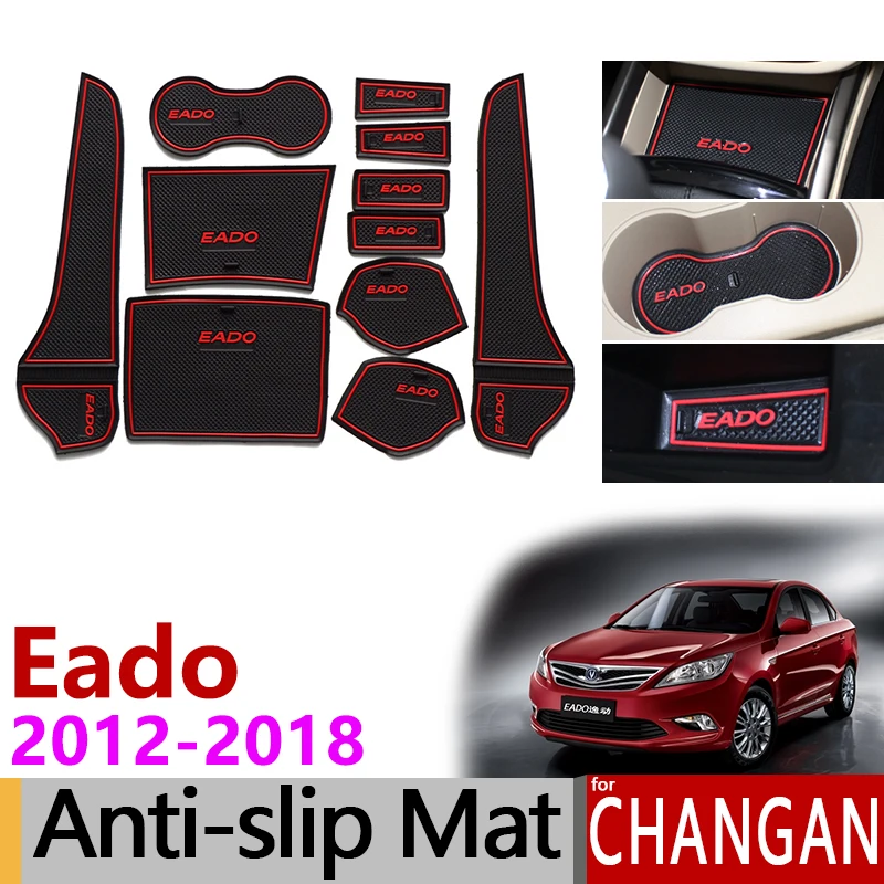 

Anti-Slip Rubber Gate Slot Mat Cup Mats for Changan Eado 2012 2013 2014 2015 2016 2017 2018 11pcs Accessories Stickers Styling