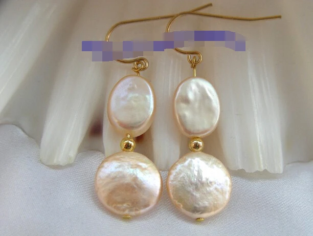 

Hot sell Noble- hot sell new - free shipping 12852 pink freshwater pearl dangle earrings