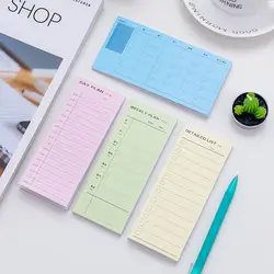 1 шт./пакет Новый стол Еженедельный ежедневник мультфильм Sticky Notes наклейки бумага корейский Канцелярские делать список канцелярские